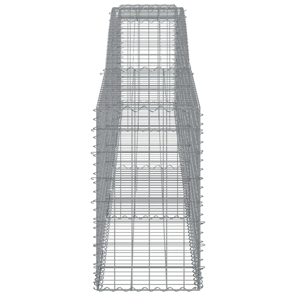 2 db íves horganyzott vas gabion kosár 400x50x80/100 cm
