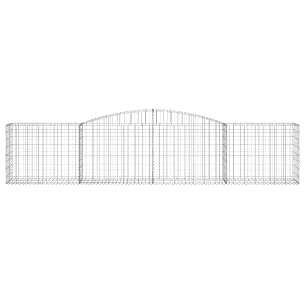 6 db íves horganyzott vas gabion kosár 400x50x80/100 cm