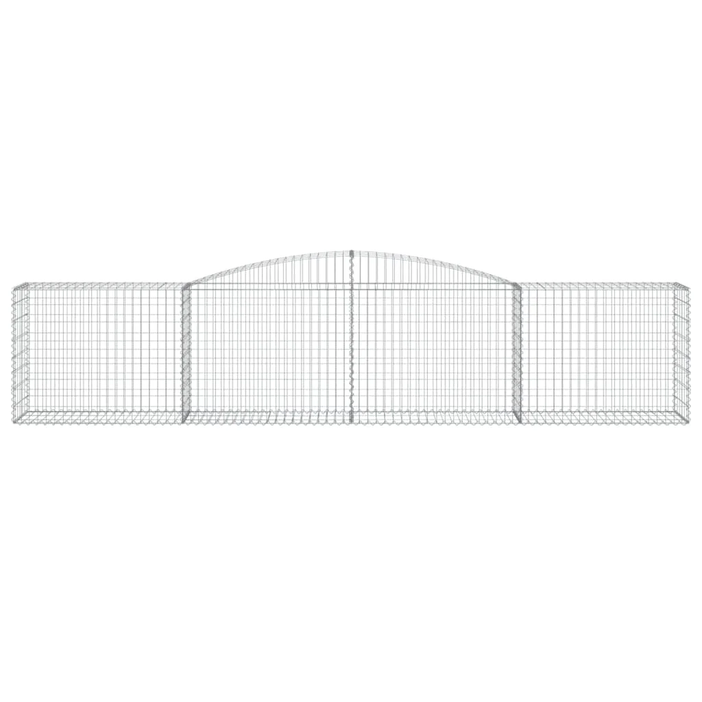 7 db íves horganyzott vas gabion kosár 400x50x80/100 cm