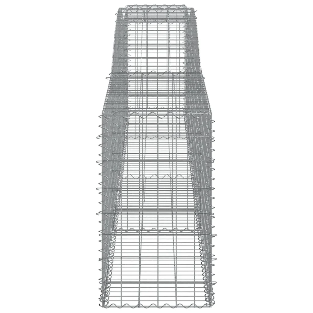 9 db íves horganyzott vas gabion kosár 400x50x80/100 cm