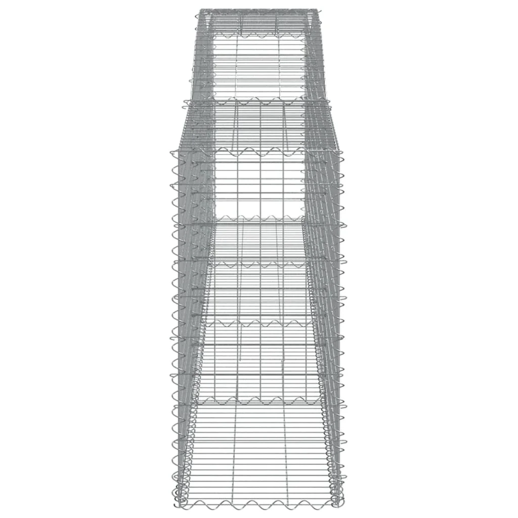 2 db íves horganyzott vas gabion kosár 400x50x100/120 cm