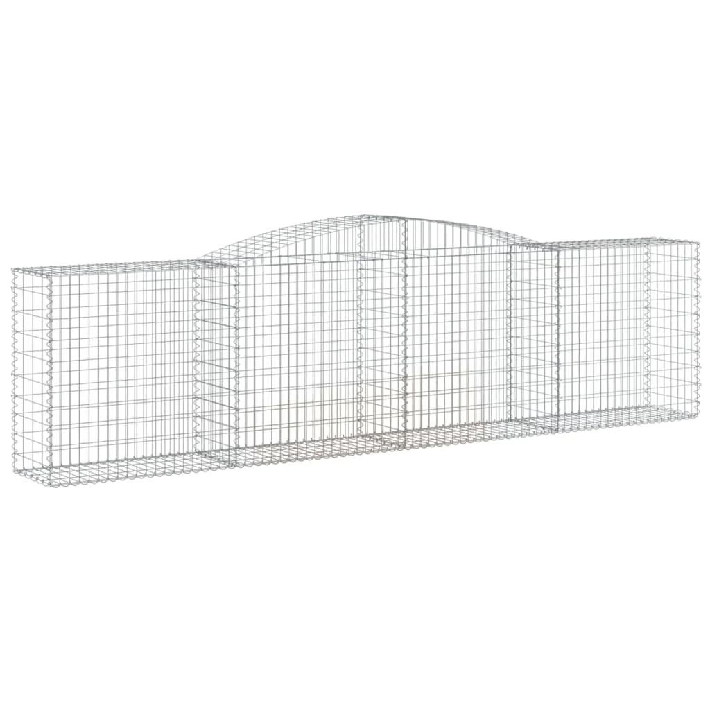 5 db íves horganyzott vas gabion kosár 400x50x100/120 cm