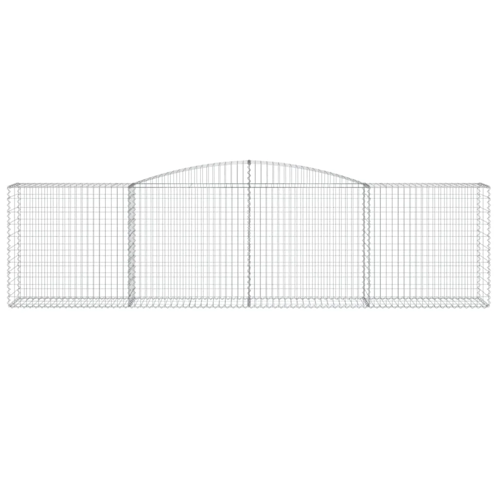 6 db íves horganyzott vas gabion kosár 400x50x100/120 cm