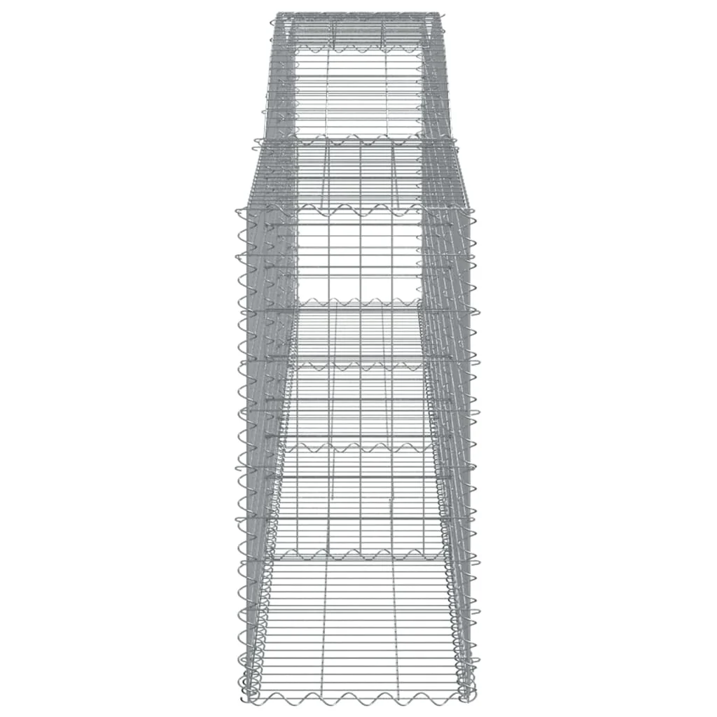 6 db íves horganyzott vas gabion kosár 400x50x100/120 cm