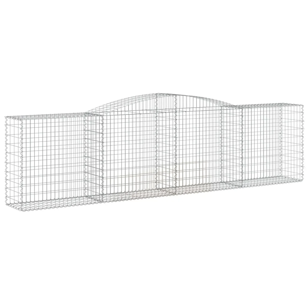 9 db íves horganyzott vas gabion kosár 400x50x100/120 cm