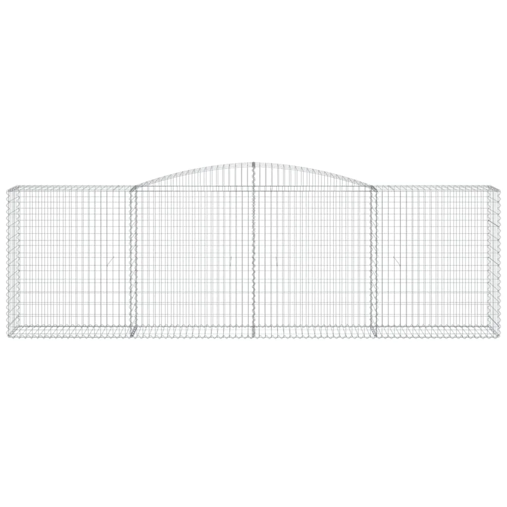 2 db íves horganyzott vas gabion kosár 400x50x120/140 cm