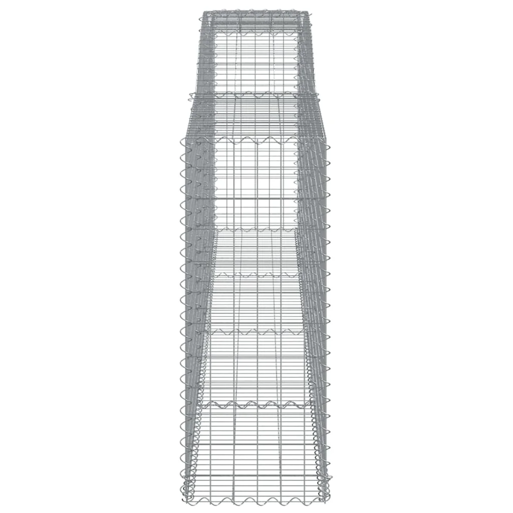 2 db íves horganyzott vas gabion kosár 400x50x120/140 cm