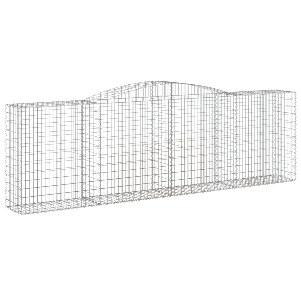 5 db íves horganyzott vas gabion kosár 400x50x120/140 cm