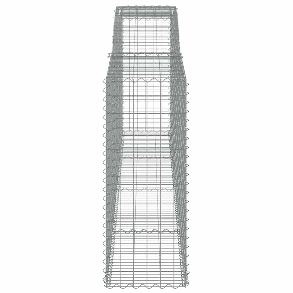 6 db íves horganyzott vas gabion kosár 400x50x120/140 cm