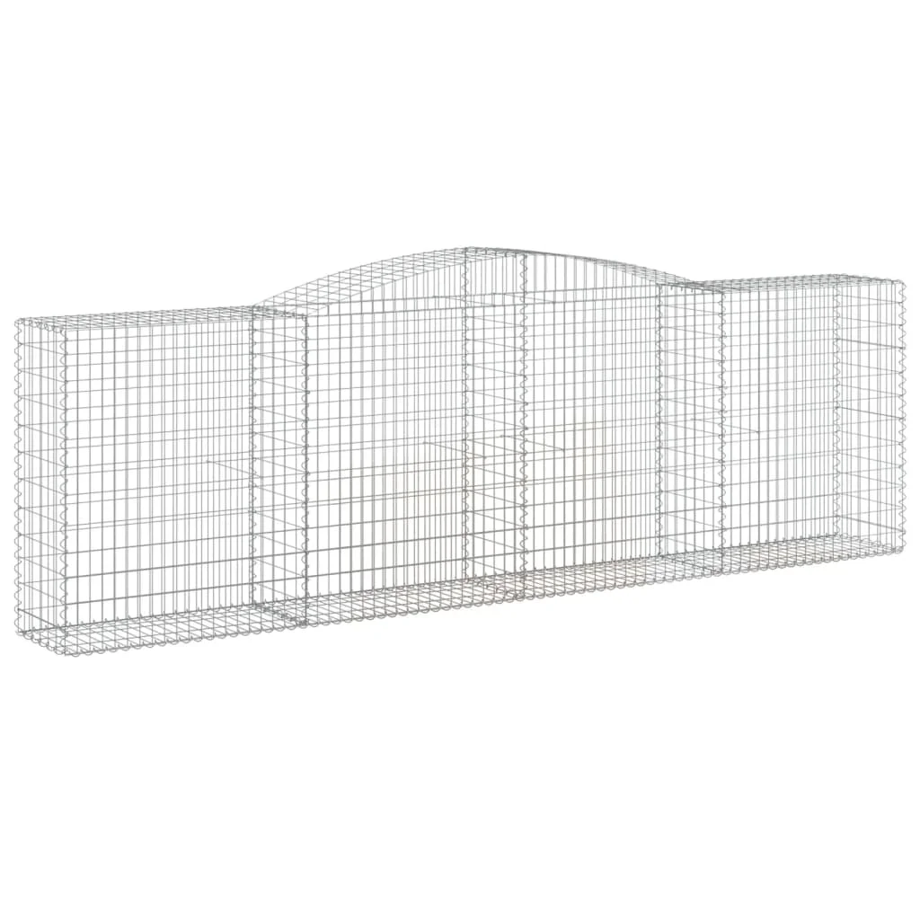 10 db íves horganyzott vas gabion kosár 400x50x120/140 cm