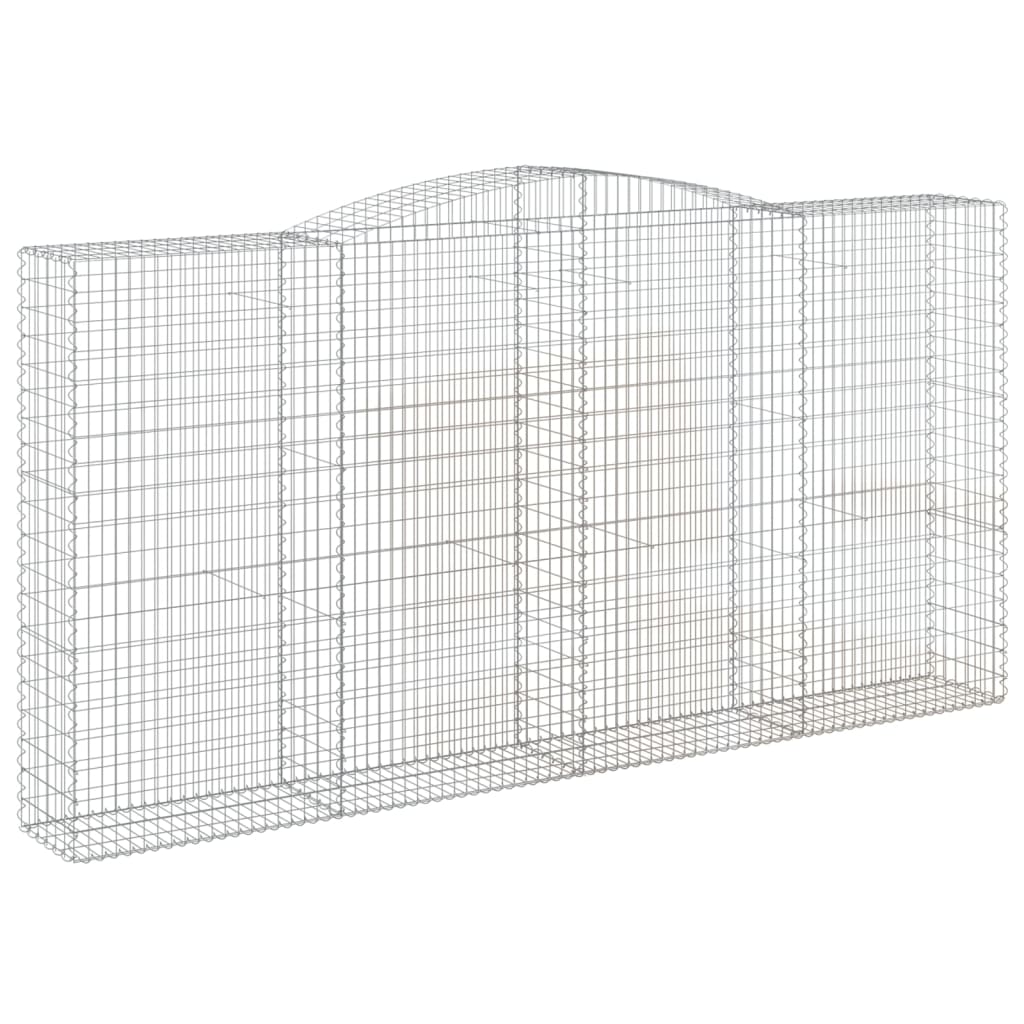 3 db íves horganyzott vas gabion kosár 400x50x200/220 cm