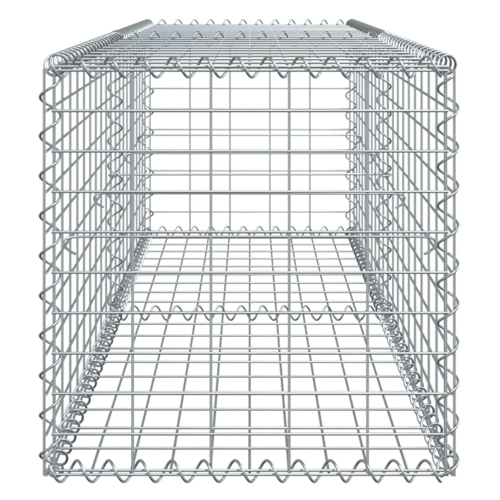 Horganyzott vas gabion kosár fedéllel 200 x 50 x 50 cm