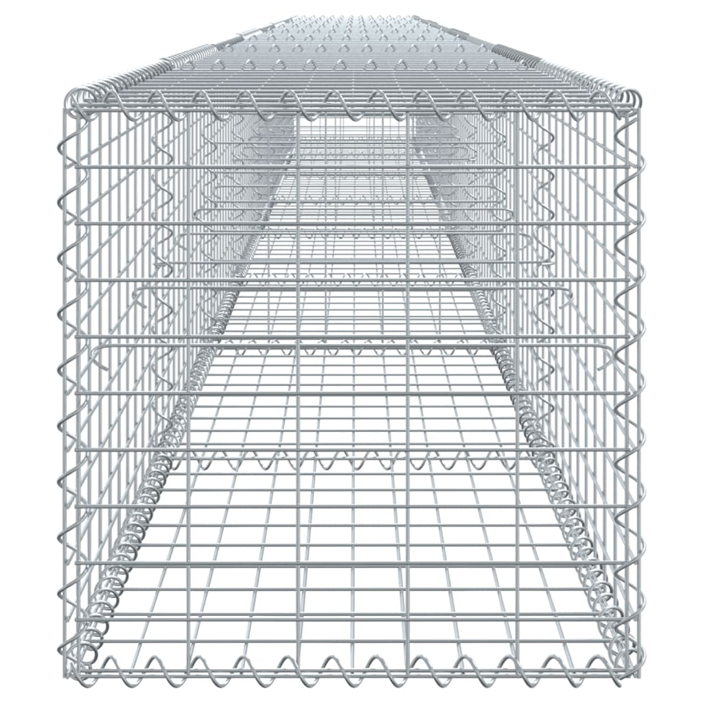 Horganyzott vas gabion kosár fedéllel 800 x 50 x 50 cm