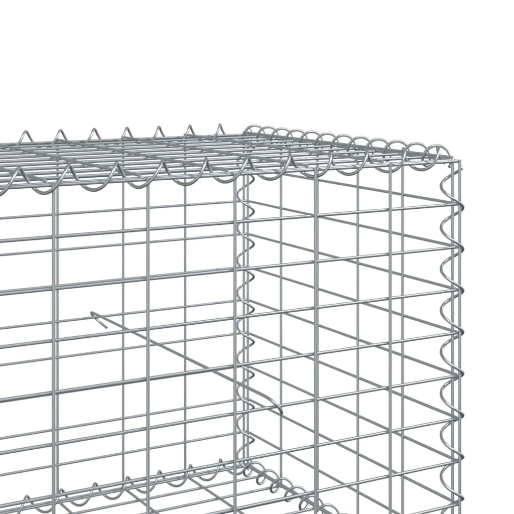 Horganyzott vas gabion kosár fedéllel 800 x 50 x 50 cm