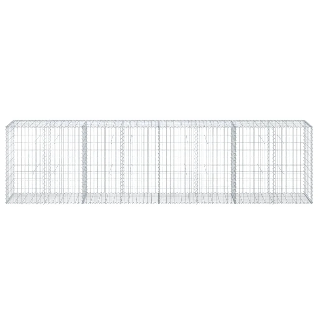 Horganyzott vas gabion kosár fedéllel 400 x 50 x 100 cm