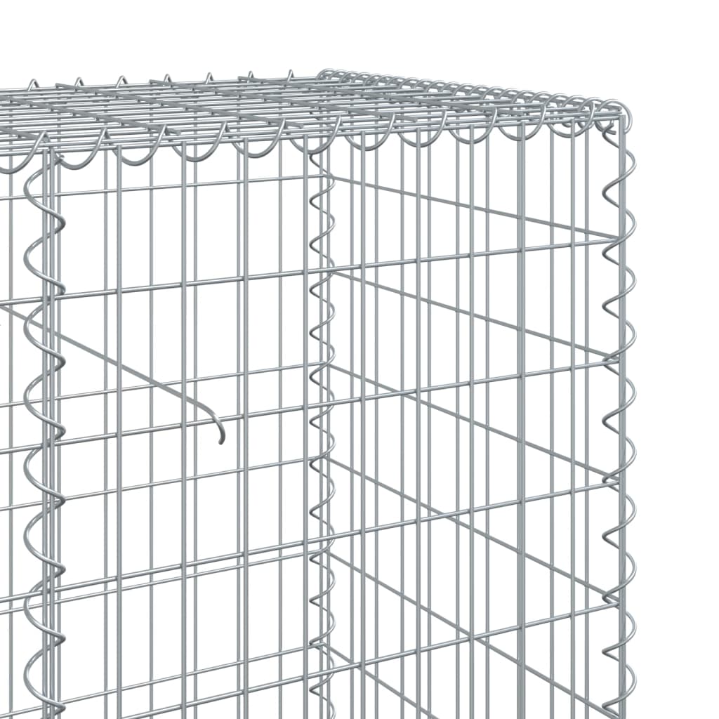 Horganyzott vas gabion kosár fedéllel 1000 x 50 x 100 cm