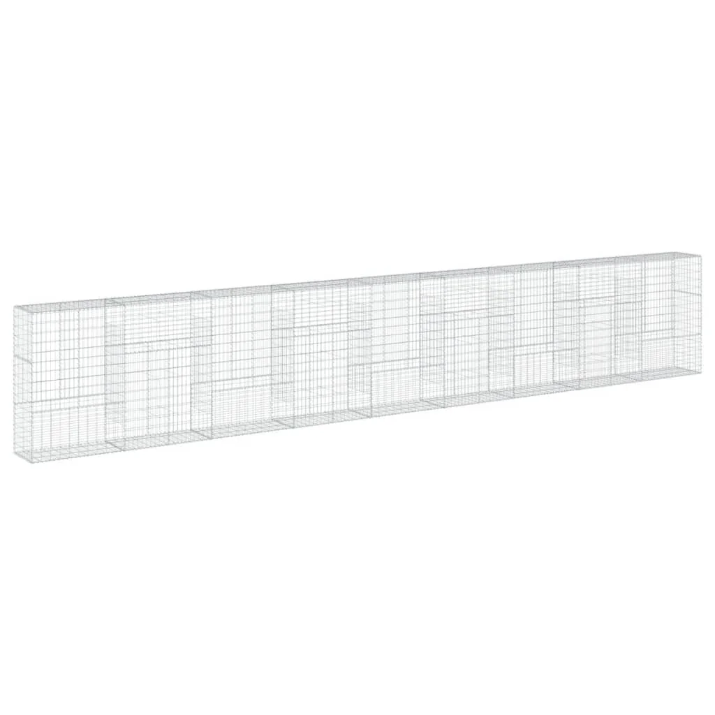 Horganyzott vas gabion kosár fedéllel 900 x 50 x 150 cm