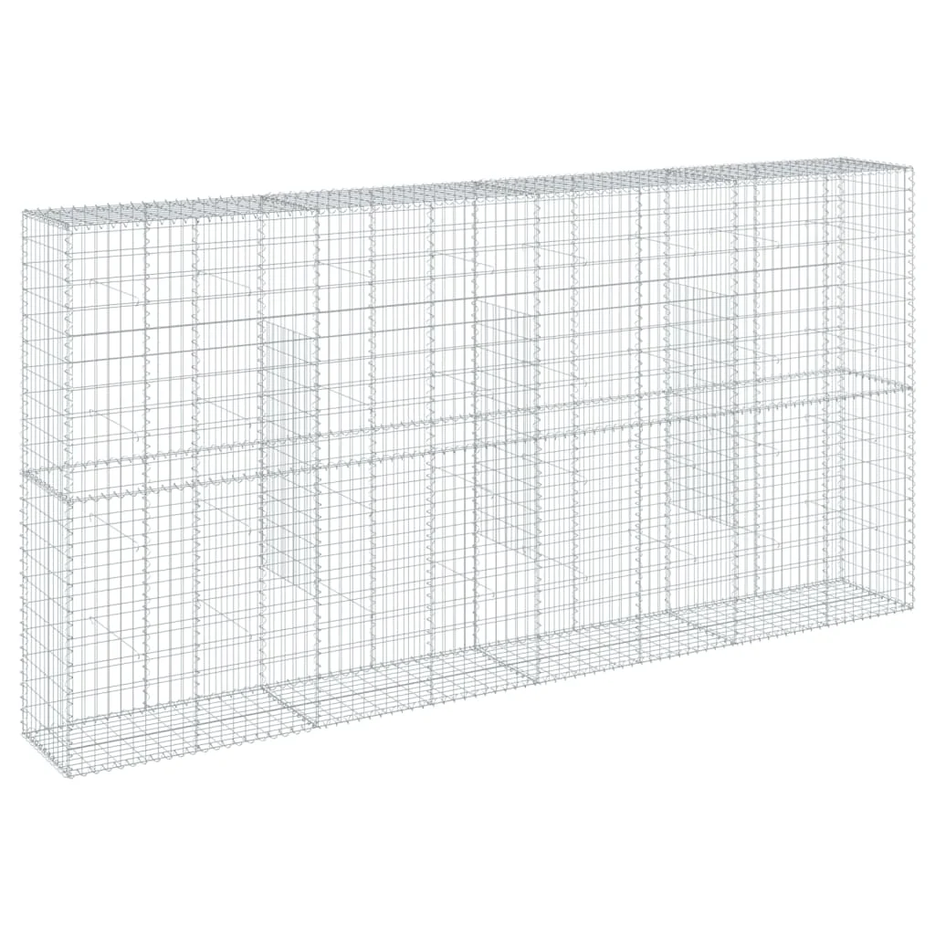 Horganyzott vas gabion kosár fedéllel 400 x 50 x 200 cm