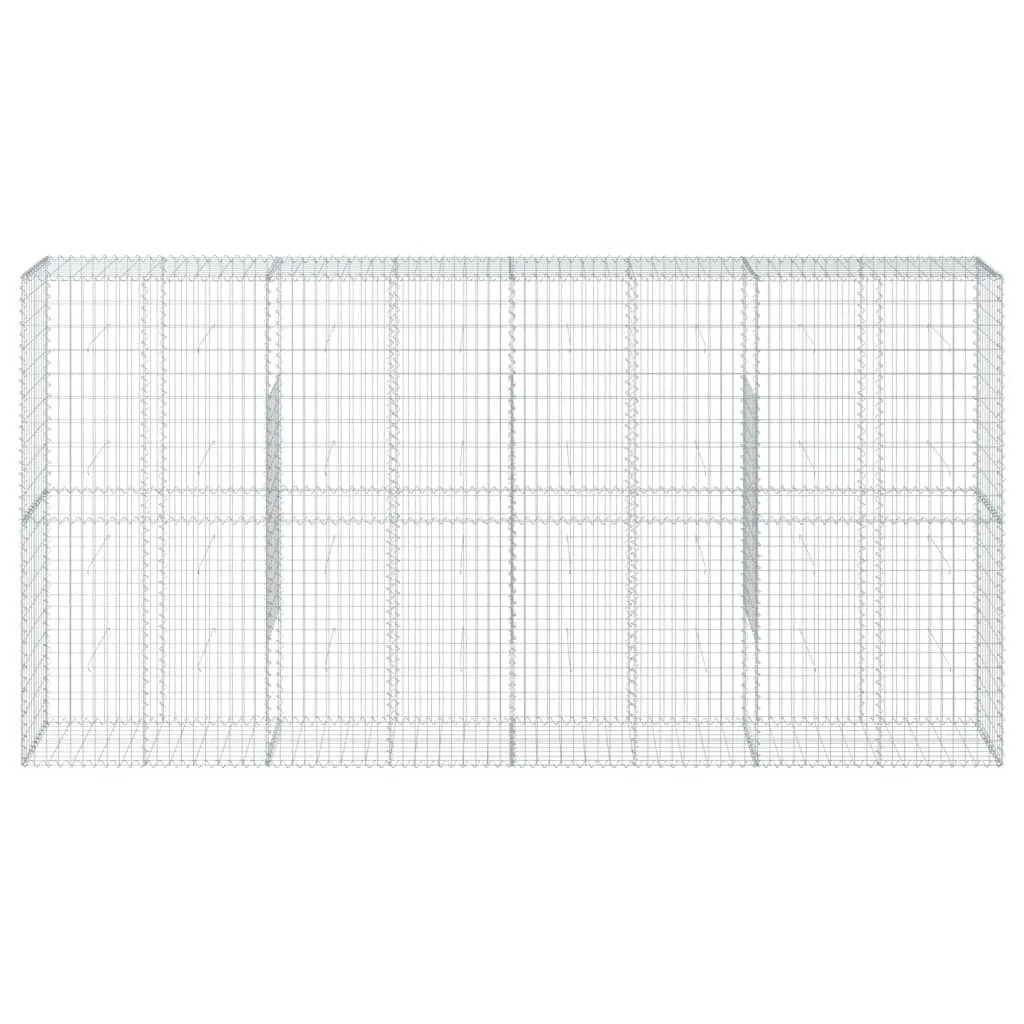 Horganyzott vas gabion kosár fedéllel 400 x 50 x 200 cm