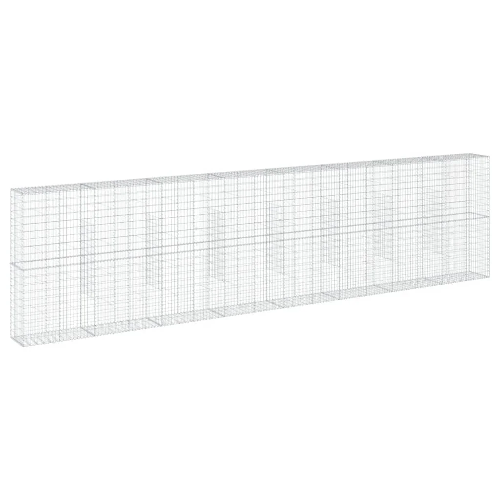 Horganyzott vas gabion kosár fedéllel 800 x 50 x 200 cm