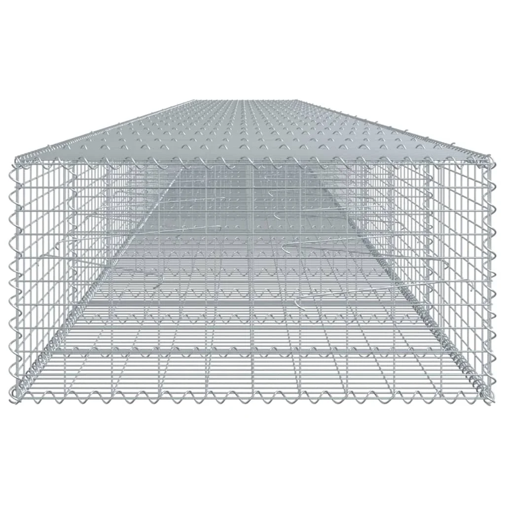 Horganyzott vas gabion kosár fedéllel 1100 x 100 x 50 cm