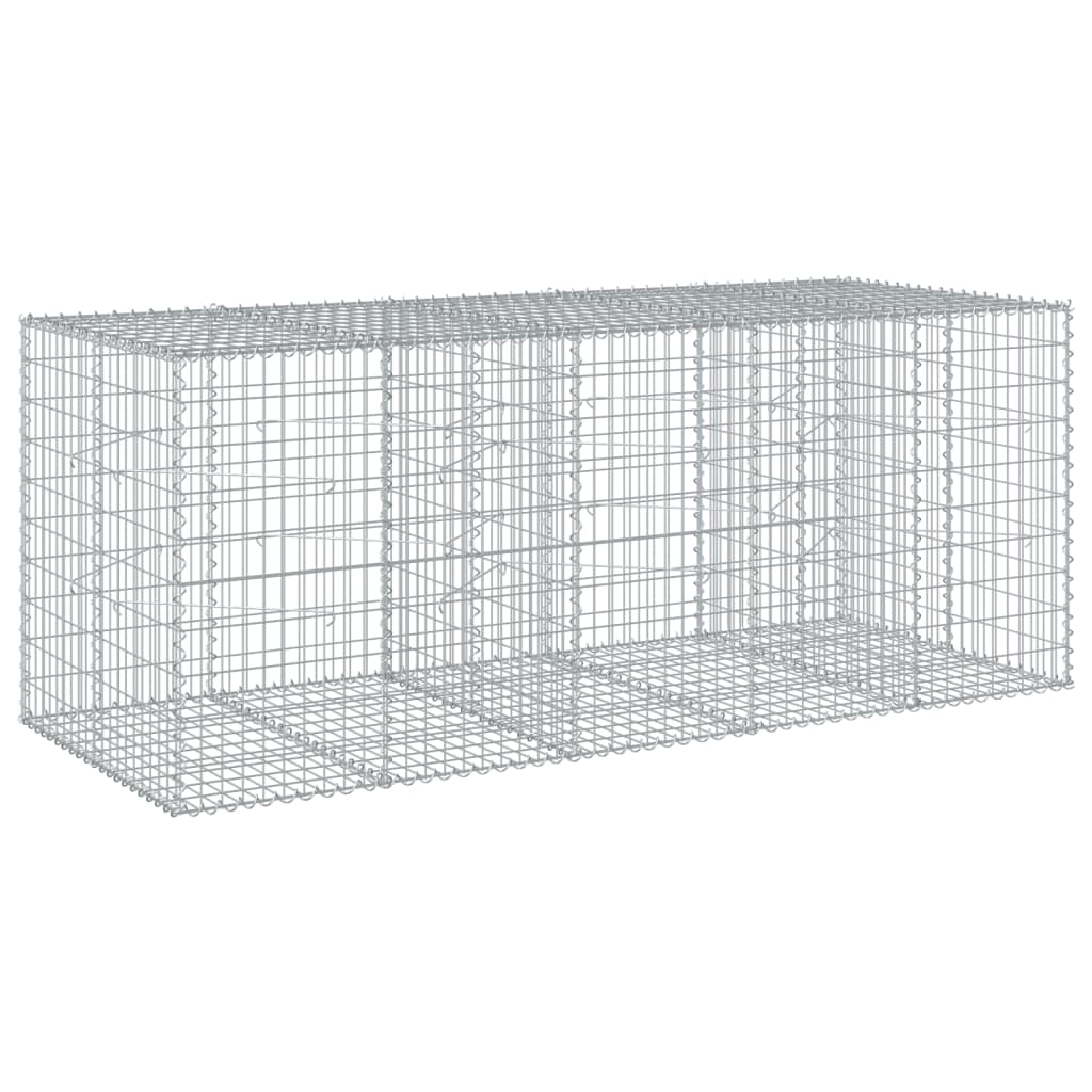 Horganyzott vas gabion kosár fedéllel 250 x 100 x 100 cm