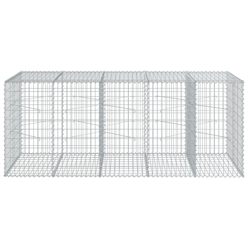 Horganyzott vas gabion kosár fedéllel 250 x 100 x 100 cm