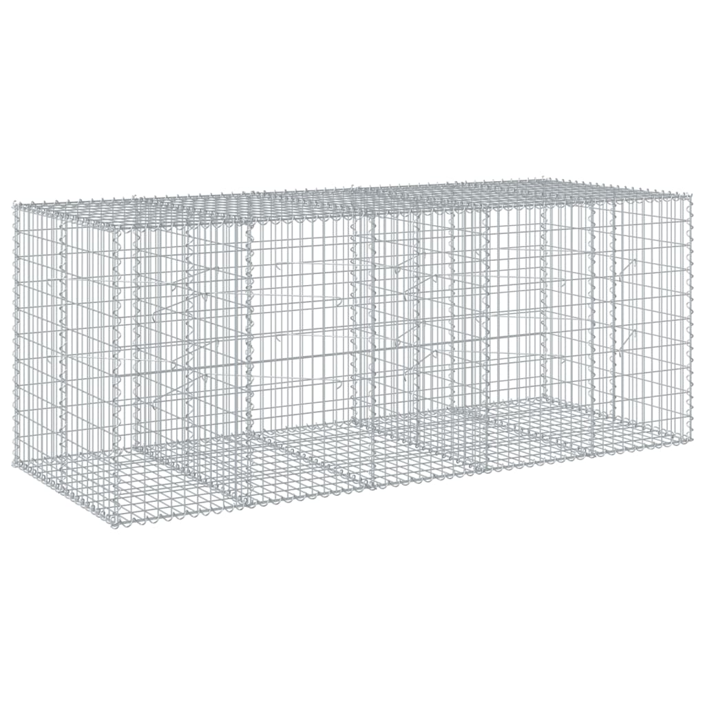 Horganyzott vas gabion kosár fedéllel 250 x 100 x 100 cm