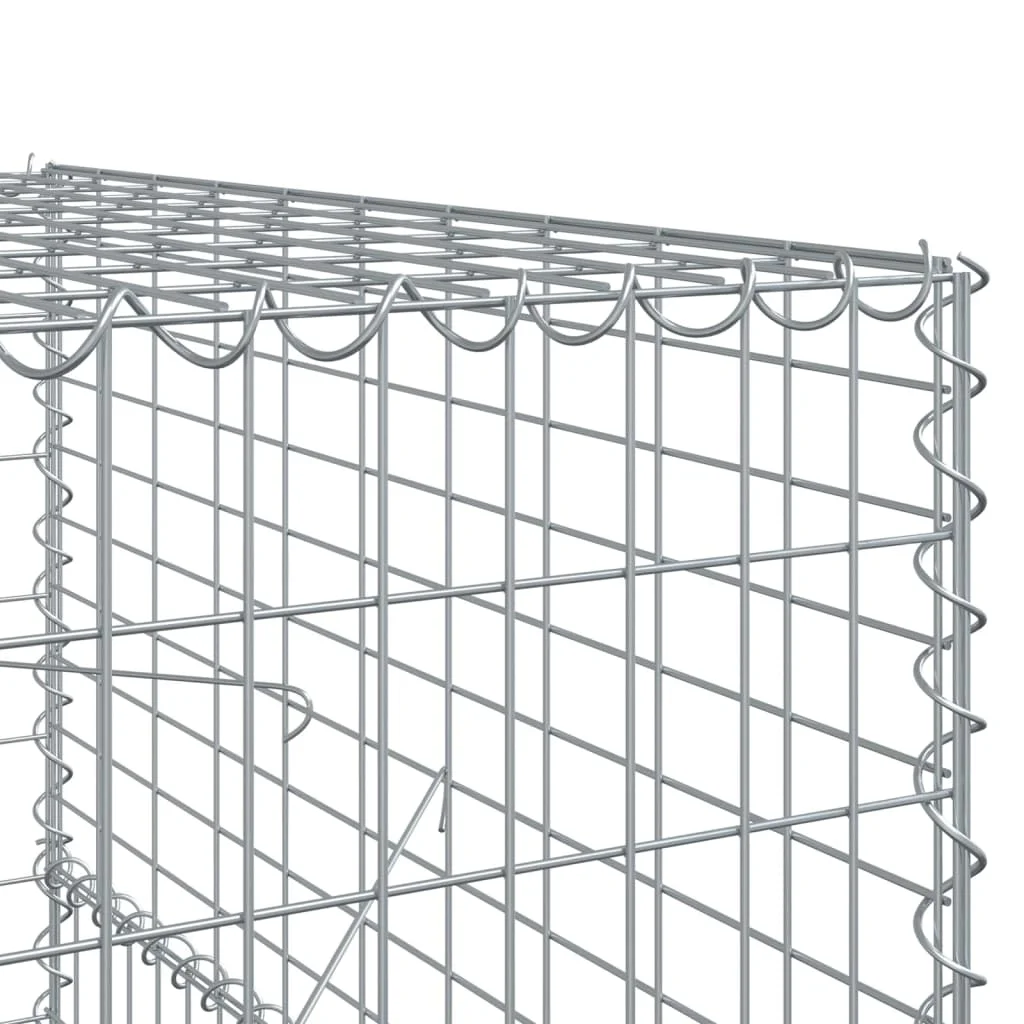 Horganyzott vas gabion kosár fedéllel 200 x 100 x 150 cm