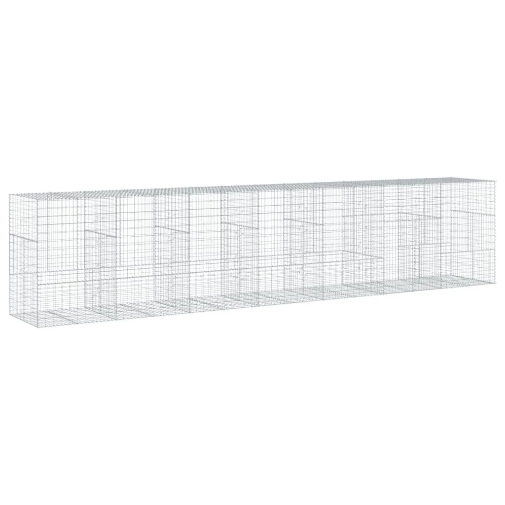 Horganyzott vas gabion kosár fedéllel 700 x 100 x 150 cm