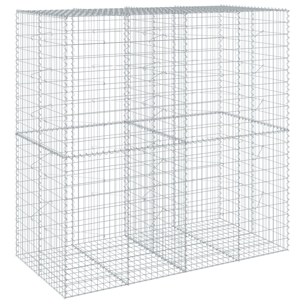 Horganyzott vas gabion kosár fedéllel 200 x 100 x 200 cm