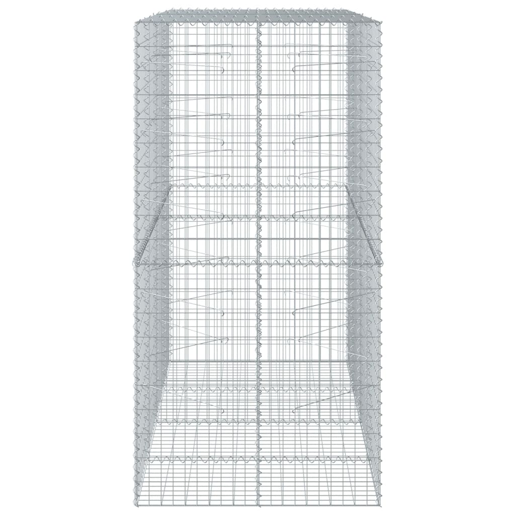 Horganyzott vas gabion kosár fedéllel 200 x 100 x 200 cm