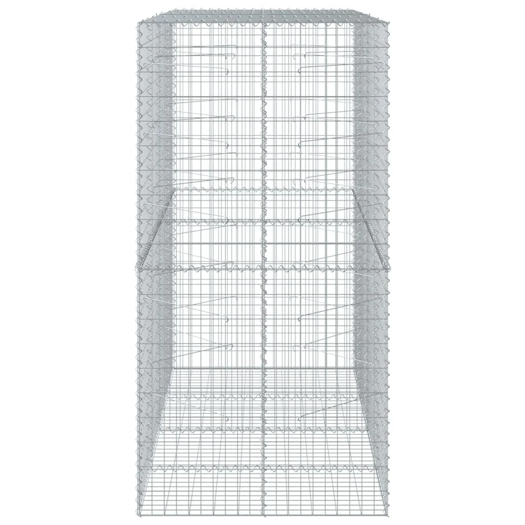 Horganyzott vas gabion kosár fedéllel 200 x 100 x 200 cm
