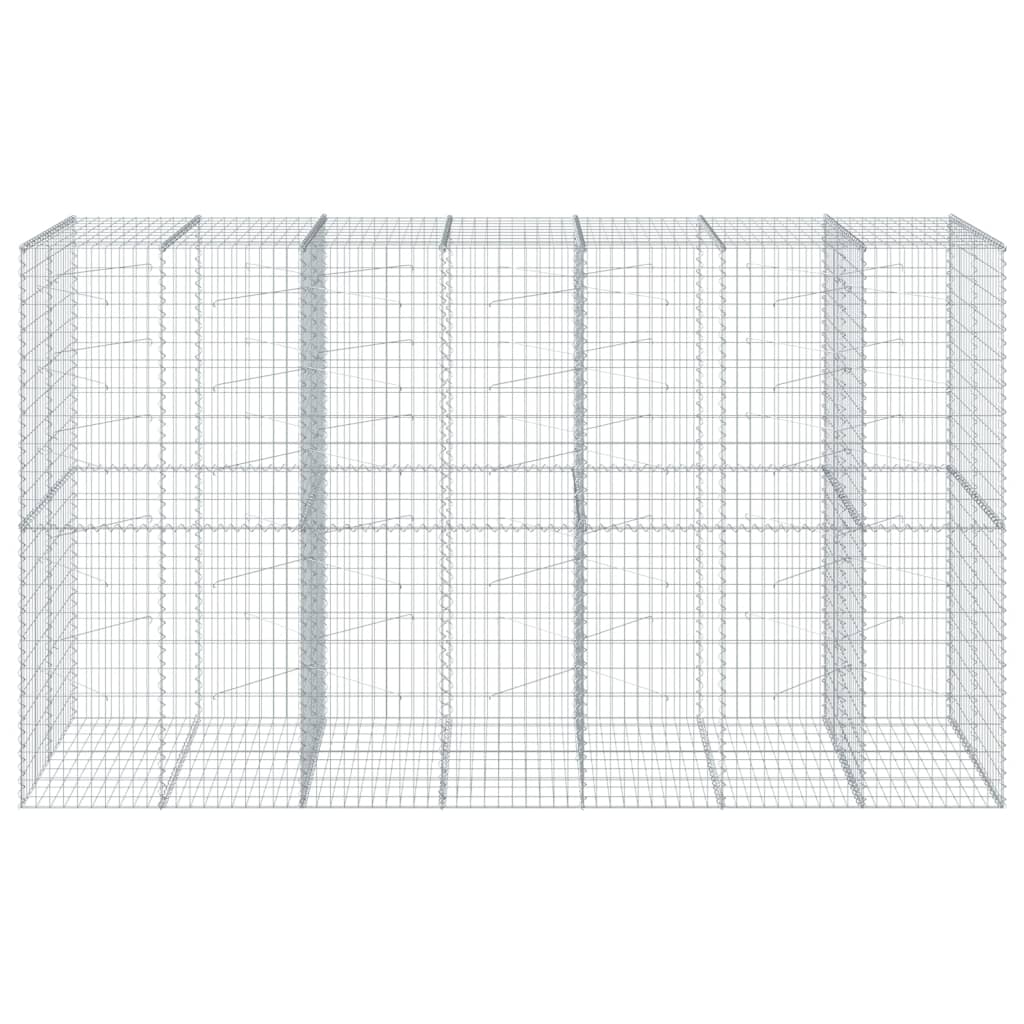 Horganyzott vas gabion kosár fedéllel 350 x 100 x 200 cm