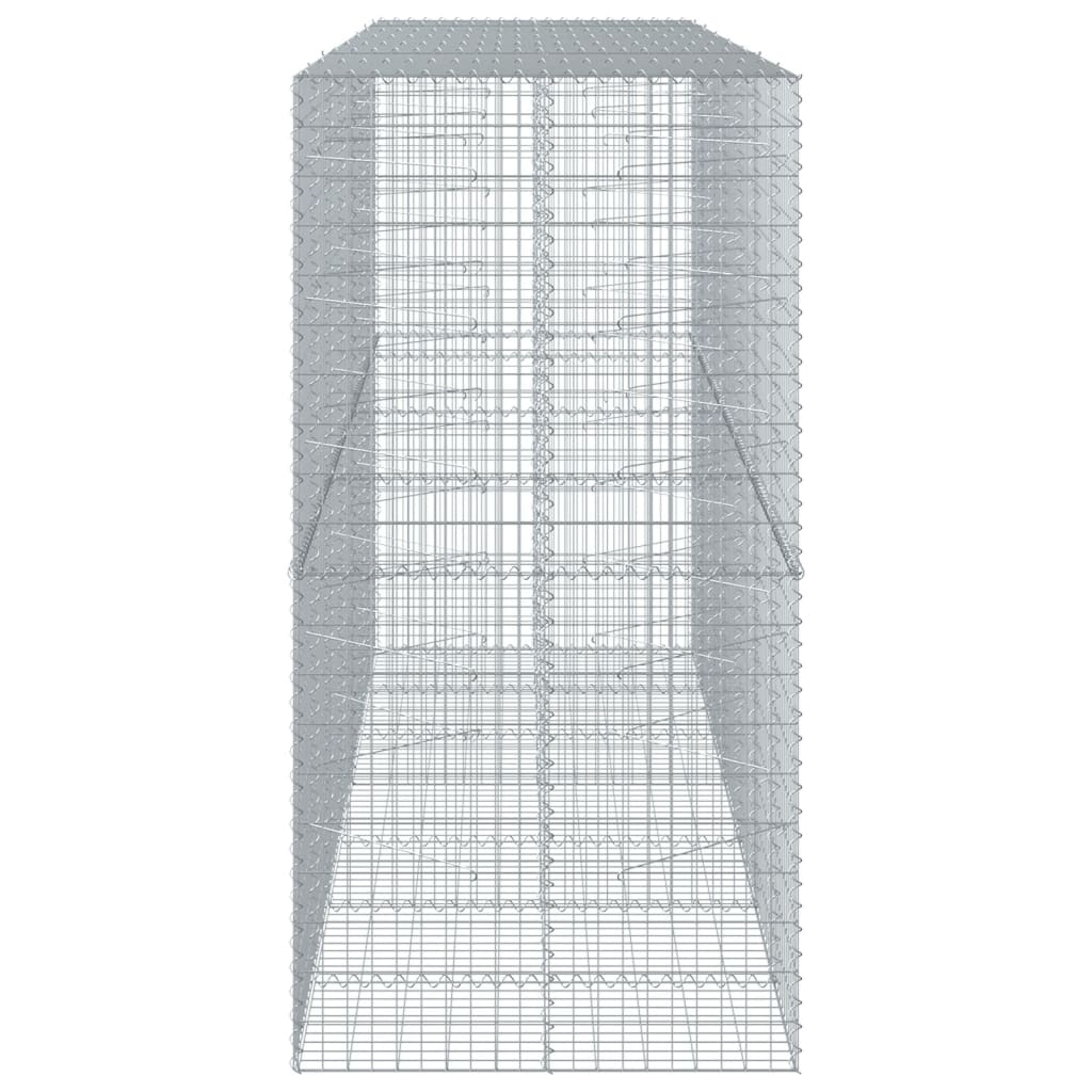 Horganyzott vas gabion kosár fedéllel 350 x 100 x 200 cm