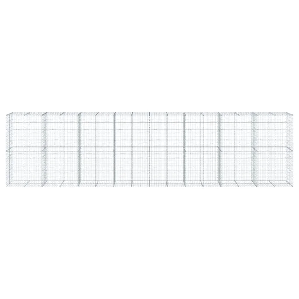 Horganyzott vas gabion kosár fedéllel 800 x 100 x 200 cm