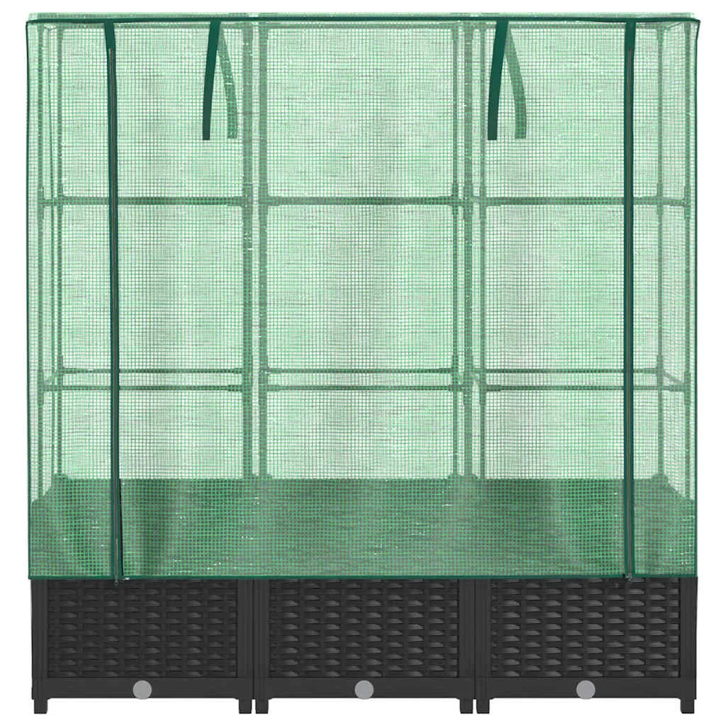 Rattan megjelenésű magaságyás melegháztakaróval 120x40x138 cm