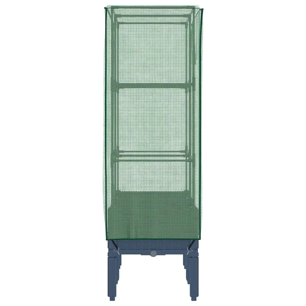 Rattan megjelenésű magaságyás melegháztakaróval 80x40x140 cm