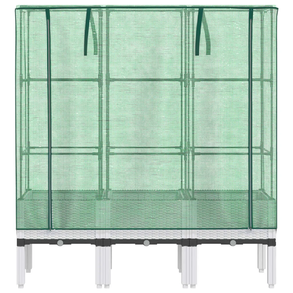 Rattan megjelenésű magaságyás melegháztakaróval 120x40x140 cm