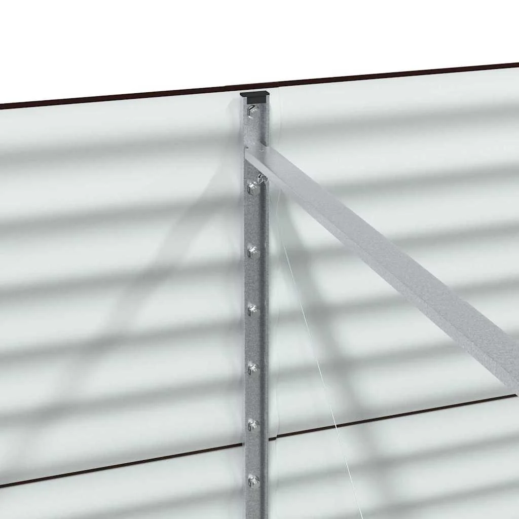 Kerti Magaságy Barna 320x80x81 cm Galvanizált Acél