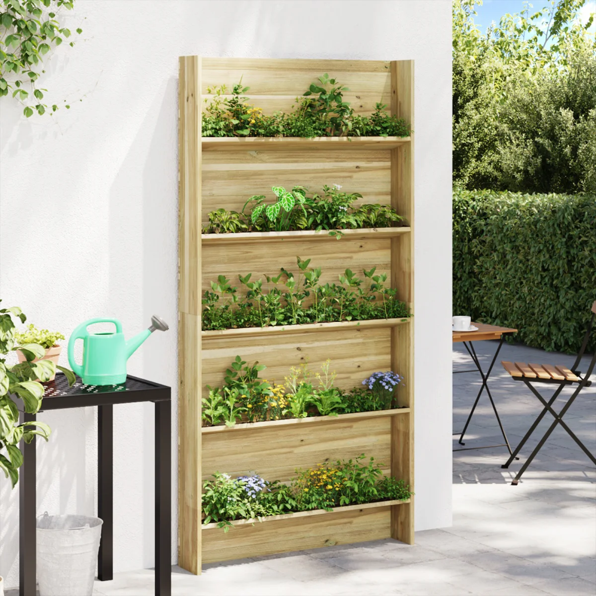 Kert Növényállvány 5-Tier 90x15x180 cm Impregnált Fa Fenyő