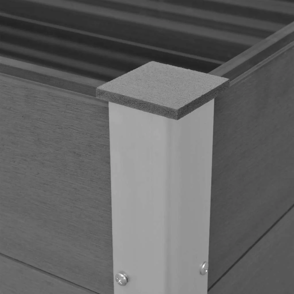Szürke WPC kerti magaságyás 100 x 50 x 54 cm