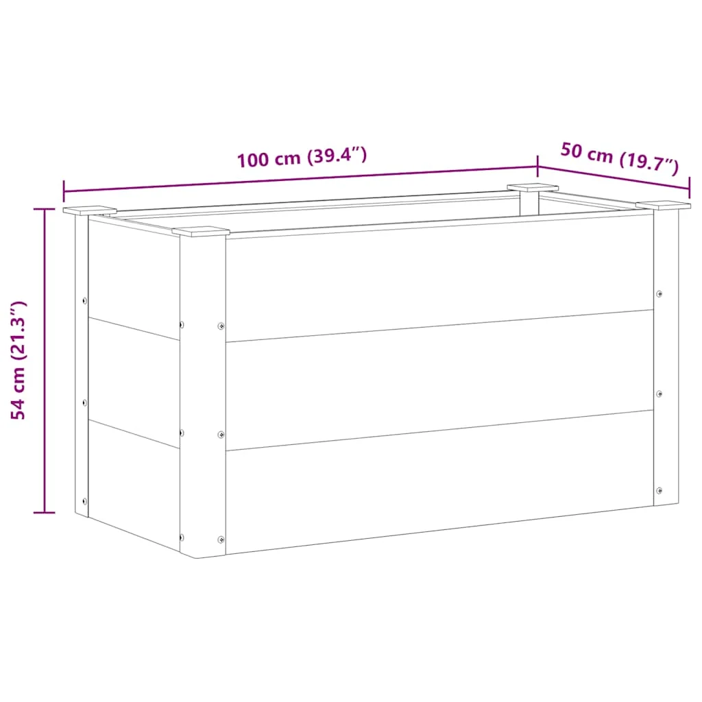 Szürke WPC kerti magaságyás 100 x 50 x 54 cm