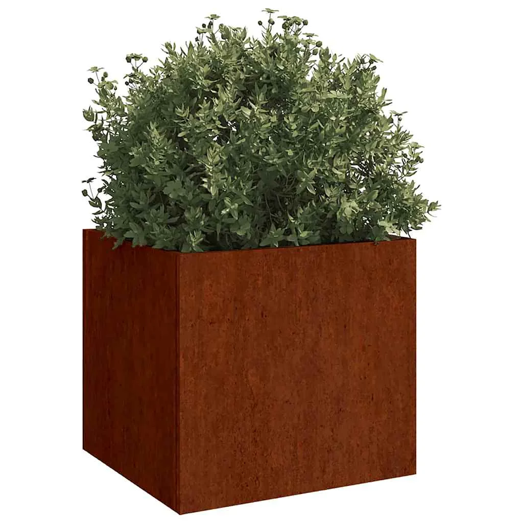 2 db corten acél növénytartó 49x47x46 cm