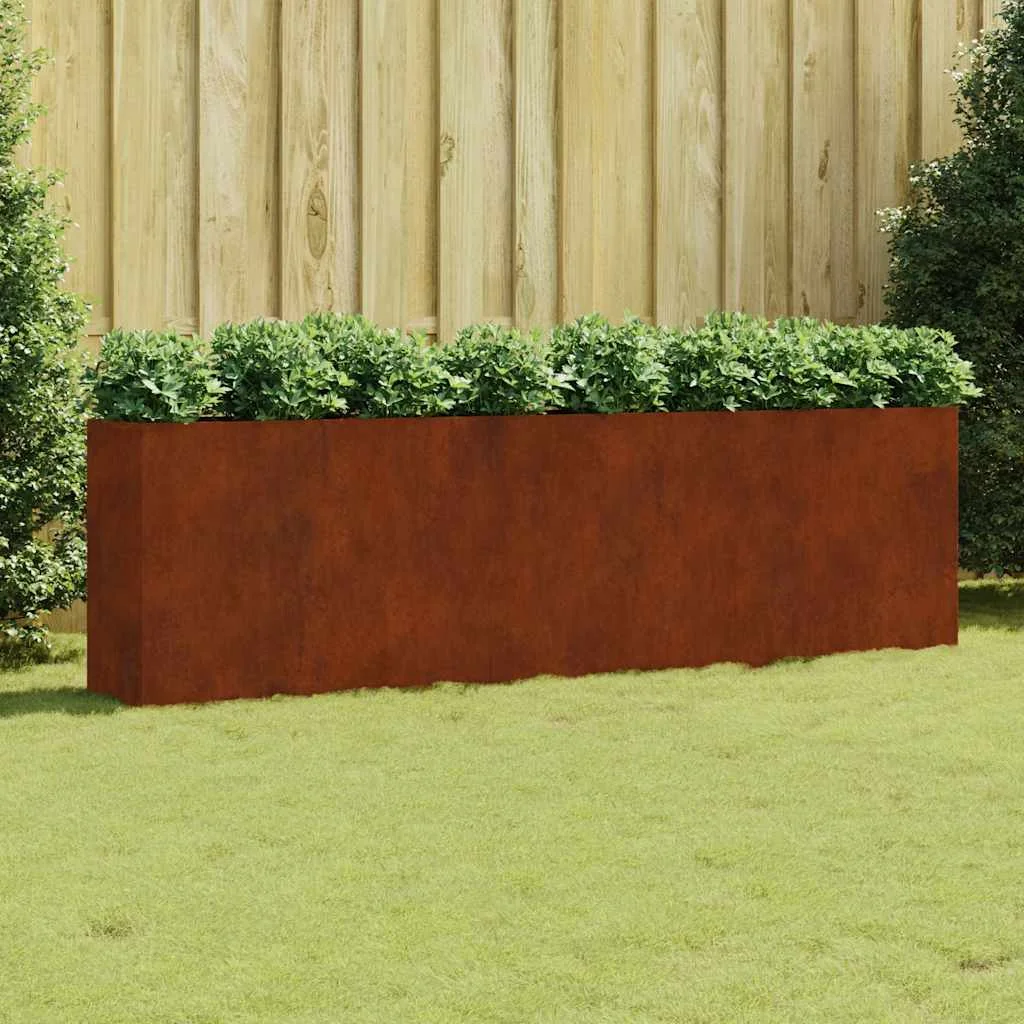 Corten acél kerti magaságyás 280x40x80 cm