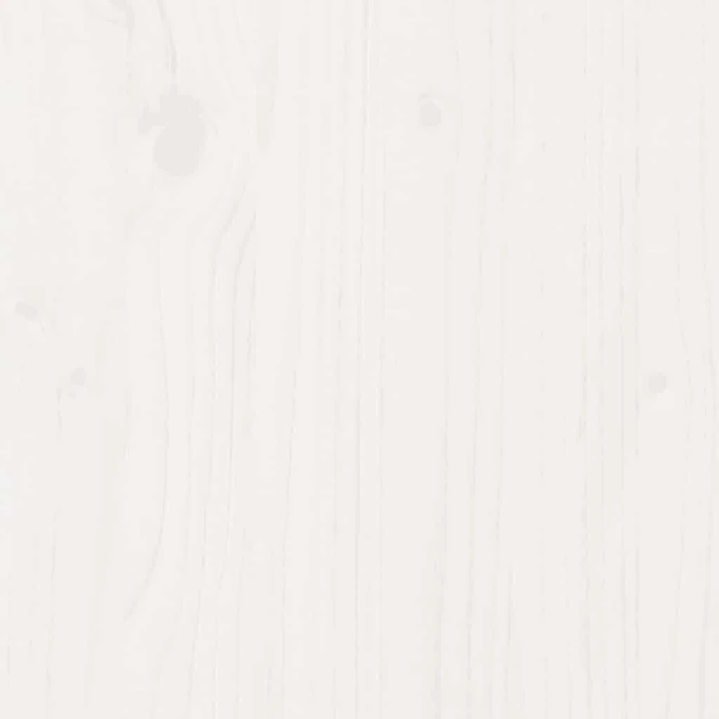 Fehér tömör fenyőfa kerti virágtartó 90 x 40 x 45,5 cm