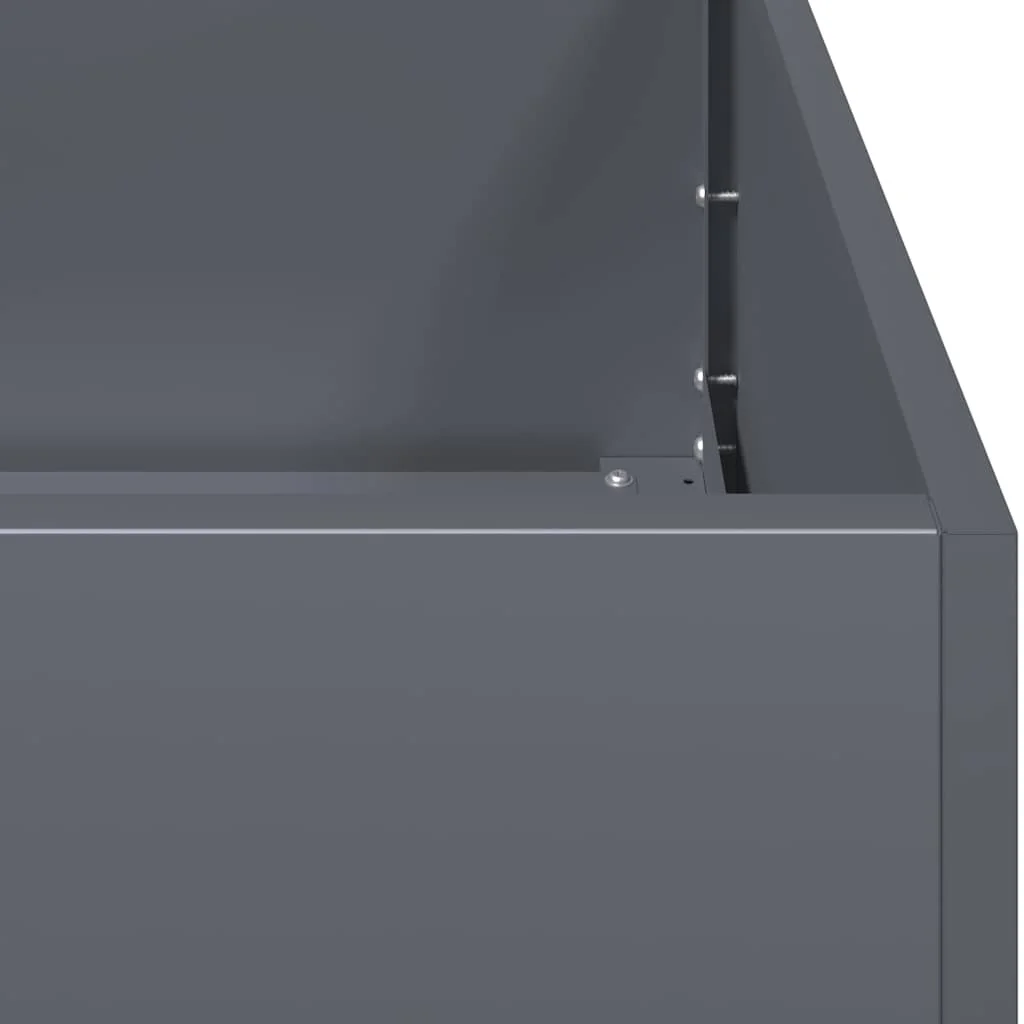 Növénytartó antracitszürke 80x40x80 cm hidegen hengerelt acél