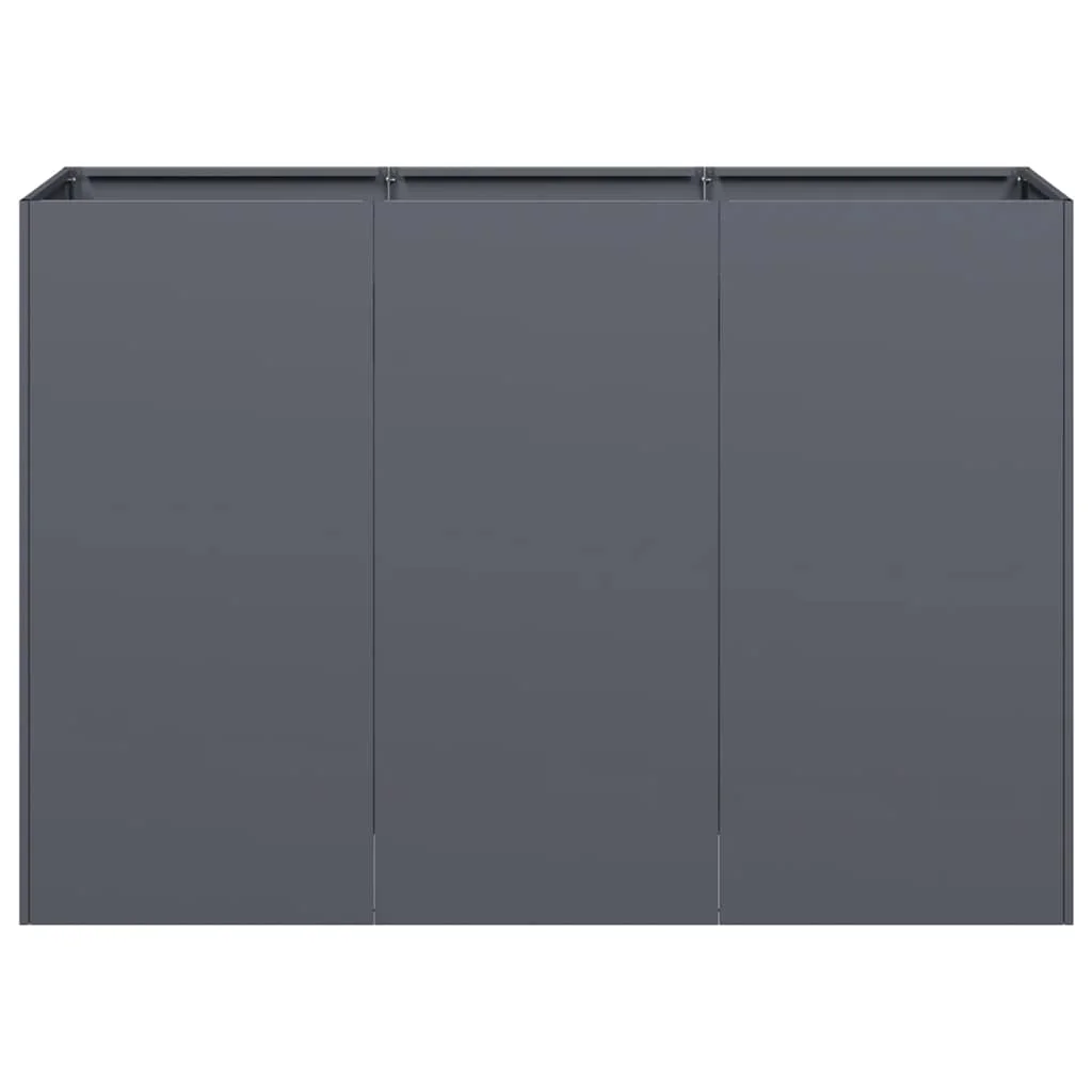 Növénytartó antracitszürke 120x40x80 cm hidegen hengerelt acél