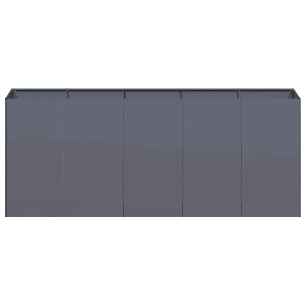 Növénytartó antracitszürke 200x40x80 cm hidegen hengerelt acél