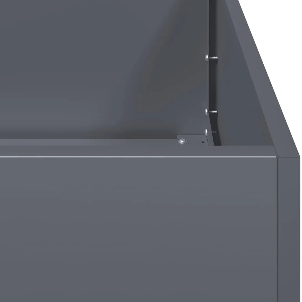 Növénytartó antracitszürke 200x40x80 cm hidegen hengerelt acél